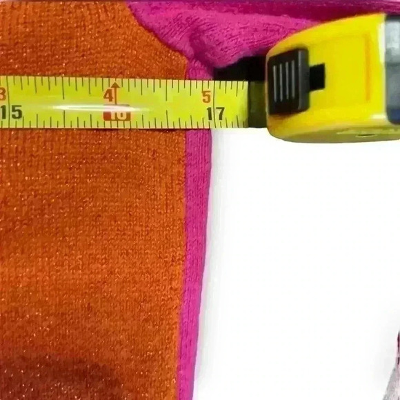 Princess Vera Wang Y2K cardigan button up sweater pink multi colorblock glitter - Picture 7 of 11